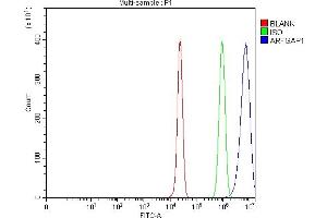 Flow Cytometry analysis of HepG2 cells using anti-ARFGAP1 antibody (ABIN4886474). (ARFGAP1 抗体  (AA 1-183))