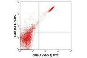 Flow Cytometry (FACS) image for anti-CD8b Molecule Pseudogene (CD8BP) antibody (FITC) (ABIN2661850) (CD8b.2 抗体  (FITC))