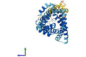 AlphaFold protein structure predicition of Mouse Recombinant Slc25a44 Protein, UniprotID Q8BGF9 (SLC25A44 Protein (AA 1-314) (His tag))