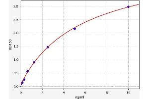Typical standard curve (Procollagen, Type II ELISA 试剂盒)
