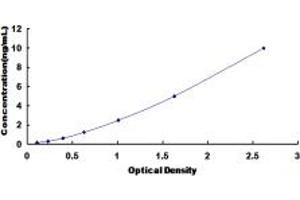 Typical standard curve (Neuregulin 2 ELISA 试剂盒)