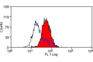 Flow Cytometry (FACS) image for anti-Fas Ligand (TNF Superfamily, Member 6) (FASL) antibody (FITC) (ABIN614573) (FASL 抗体  (FITC))