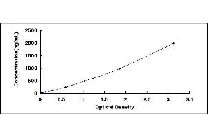 Typical standard curve (Leptin Receptor ELISA 试剂盒)