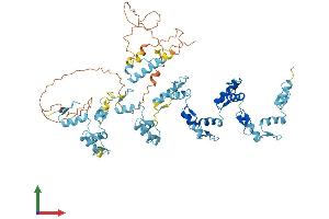 AlphaFold protein structure predicition of Human Recombinant ZNF534 Protein, UniprotID Q76KX8