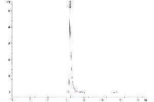 Size-exclusion chromatography-High Pressure Liquid Chromatography (SEC-HPLC) image for CD276 (CD276) (AA 27-461) protein (Fc Tag) (ABIN7273957)