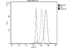 Flow Cytometry analysis of U937 cells using anti-RPS2 antibody (ABIN7601997).