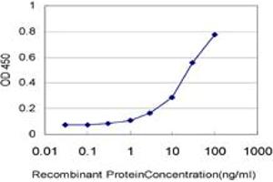 Detection limit for recombinant GST tagged CACYBP is approximately 1ng/ml as a capture antibody. (CACYBP 抗体  (AA 1-228))