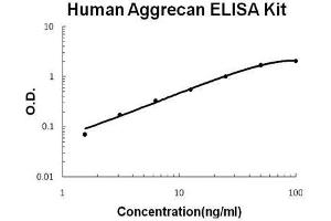 Human Aggrecan PicoKine ELISA Kit standard curve (Aggrecan ELISA 试剂盒)