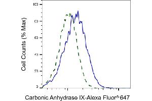 Validation of Carbonic Anhydrase 9 knockdown using flow cytometry. (Recombinant CA9 抗体)