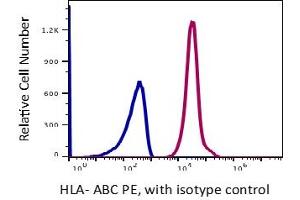 Flow Cytometry (FACS) image for anti-HLA-ABC (HLA-ABC) antibody (PE) (ABIN5067849) (HLA-ABC 抗体  (PE))