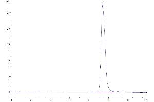 Size-exclusion chromatography-High Pressure Liquid Chromatography (SEC-HPLC) image for T Cell Immunoreceptor with Ig and ITIM Domains (TIGIT) (AA 26-143) protein (His tag) (ABIN7275731)