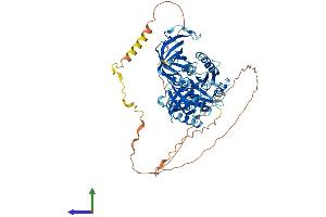 AlphaFold protein structure predicition of Mouse Recombinant Gspt1 Protein, UniprotID Q8R050 (GSPT1 Protein (AA 1-636) (His tag))