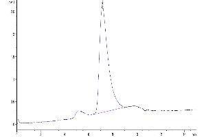 Size-exclusion chromatography-High Pressure Liquid Chromatography (SEC-HPLC) image for Interleukin 12 (IL12) (AA 23-328) protein (His-Avi Tag,Biotin) (ABIN7274899)