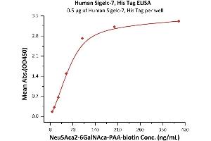 ELISA image for Sialic Acid Binding Ig-Like Lectin 7 (SIGLEC7) (AA 19-353) (Active) protein (His tag) (ABIN7013595)