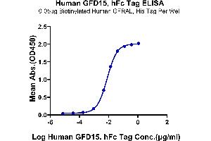 ELISA image for Growth Differentiation Factor 15 (GDF15) (AA 197-308) protein (Fc Tag) (ABIN7274725)