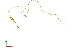 AlphaFold protein structure predicition of Mouse Recombinant Ppdpf Protein, UniprotID Q9CR37