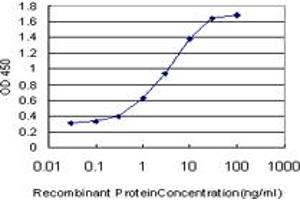 Detection limit for recombinant GST tagged RASGRP4 is approximately 0. (RASGRP4 抗体  (AA 574-673))