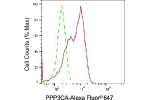 Flow cytometric analysis of PPP3CA expression in HeLa cells using PPP3CA antibody (ABIN7800026), 1:2,000). (Recombinant PPP3CA 抗体)