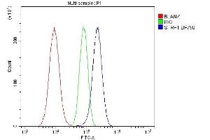Flow Cytometry analysis of A549 cells using anti-SFRP1 antibody (ABIN6719484).