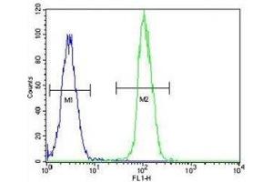 Flow Cytometry (FACS) image for anti-Neurotrophic Tyrosine Kinase, Receptor, Type 1 (NTRK1) (AA 769-796) antibody (ABIN3031984)