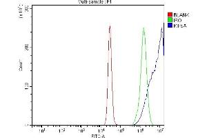 Flow Cytometry analysis of K562 cells using anti-KIF5A antibody (ABIN7601527).