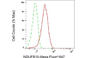 Flow cytometric analysis of NDUFB10 expression in HT- cells using NDUFB10 antibody (ABIN7799546), 1:2,000). (NDUFB10 抗体)