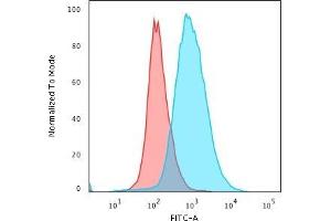 Flow Cytometric Analysis of paraformaldehyde-fixed Jurkat cells using CD28 Mouse Monoclonal Antibody (204. (CD28 抗体)