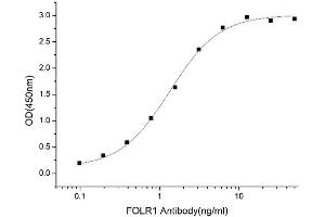 Activity Assay (AcA) image for Folate Receptor 1 (Adult) (FOLR1) (AA 25-233) (Active) protein (His tag) (ABIN7607336)